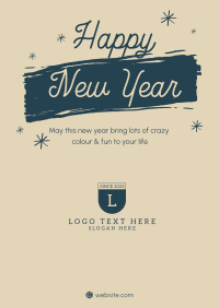 New Year Greet Poster Design