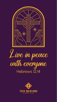 Peace Bible Verse Facebook Story Design