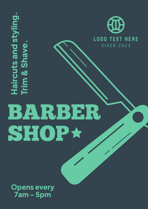 Haircuts and Styling Poster Design Image Preview