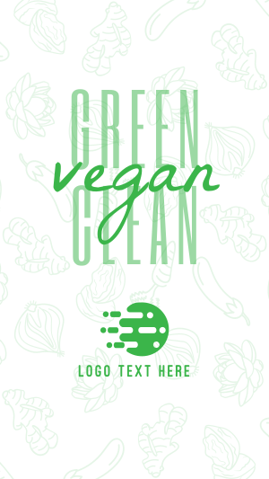 Green Clean and Vegetarian Instagram story Image Preview