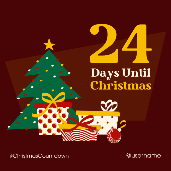 Festive Christmas Countdown Instagram Post Design Image Preview