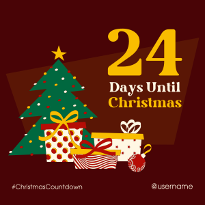 Festive Christmas Countdown Instagram post