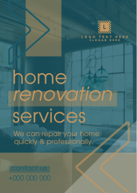 Simple Triangles Home Renovation Flyer Image Preview