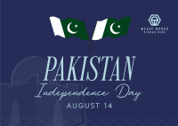 Celebrate Pakistan Independence Postcard Image Preview