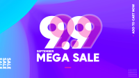 9.9 Mega Sale Facebook Event Cover Design