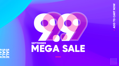 9.9 Mega Sale Facebook event cover Image Preview