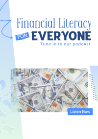 Financial Literacy Podcast Flyer Image Preview