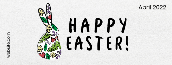 Easter Rabbit Facebook Cover Design Image Preview