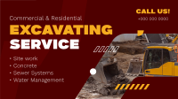Modern Excavating Service Facebook Event Cover Design