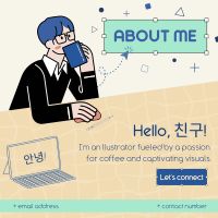 About Me Illustration Instagram post Image Preview