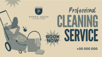 Cleaner for Hire Facebook Event Cover Design