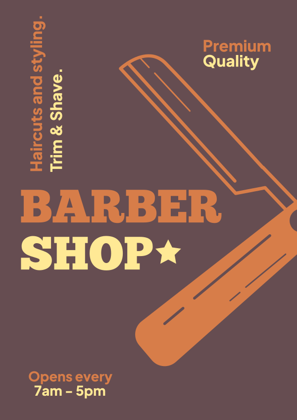 Haircuts and Styling Flyer Design Image Preview