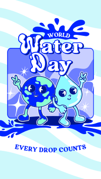 Cartoon Water Day Instagram Reel Image Preview