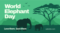 Safari Elephant Facebook Event Cover Design
