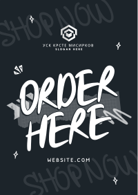 Grunge Style Order Flyer Image Preview