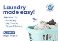 Laundry Made Easy Postcard Image Preview