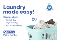 Laundry Made Easy Postcard Image Preview