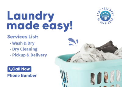 Laundry Made Easy Postcard Image Preview