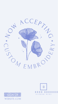 Custom Embroidery Facebook story Image Preview