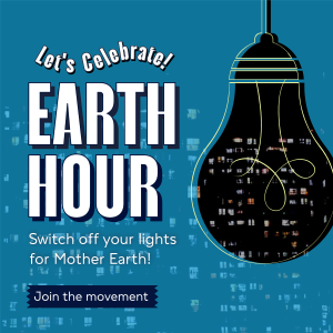 Earth Hour Light Bulb Instagram post Image Preview