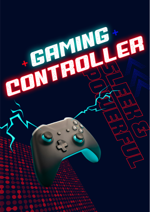 Sleek Gaming Controller Poster Image Preview