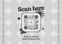 Quirky QR Discount Postcard Image Preview