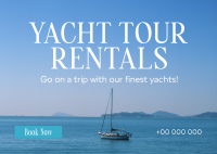 Relaxing Yacht Rentals Postcard Image Preview