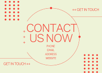 Modern Contact Us Postcard Design