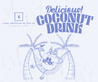 Coconut Drink Mascot Facebook post Image Preview