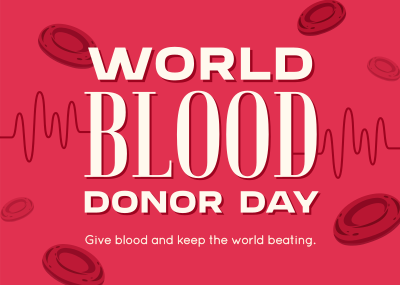 World Blood Donation Day Postcard Image Preview