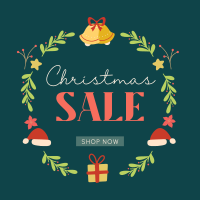 Christmas Wreath Sale Instagram Post Design