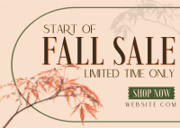 Fall Season Sale Postcard Design