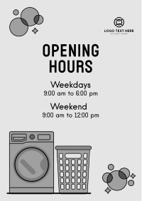 Laundry Shop Hours Flyer Image Preview