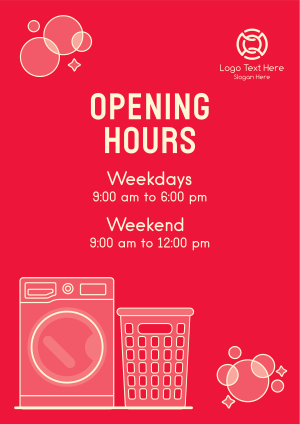 Laundry Shop Hours Flyer