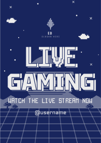 Retro Live Gaming Poster Image Preview