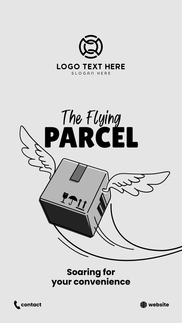 Flying Parcel Instagram Story Design Image Preview