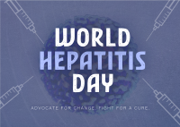 Minimalist Hepatitis Day Awareness Postcard Image Preview