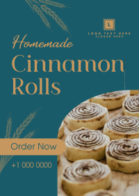 Homemade Cinnamon Rolls Flyer Design