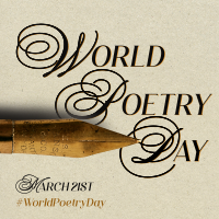 World Poetry Day Pen Instagram post Image Preview