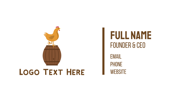 Chicken & Barrel Business Card Design Image Preview