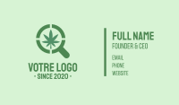 Magnifying Glass Cannabis Business Card Image Preview