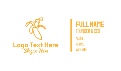 Yellow Stroke Banana Business Card Image Preview