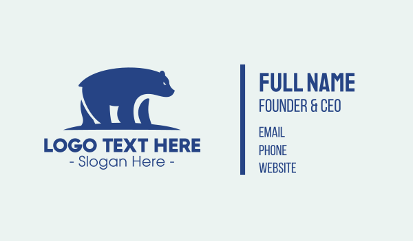 Arctic Polar Bear Business Card Design Image Preview