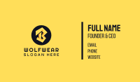 Yellow Bolt Letter B Business Card Image Preview