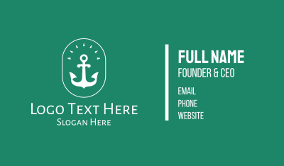 Stylish Marine Anchor Business Card Image Preview