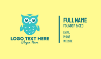 Baby Green Owl Business Card Design