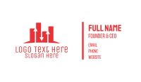 Red Chart Business Card Image Preview