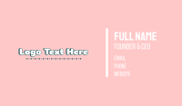 Pink & White Girl Text Business Card Image Preview
