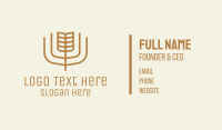 Brown Minimalist Wheat Business Card Image Preview