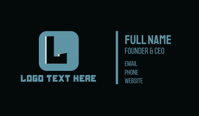 Tech Application Lettermark Business Card Image Preview
